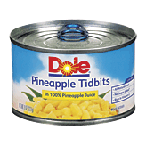 Dole Pineapple Tidbits In Its Own Juice Full-Size Picture